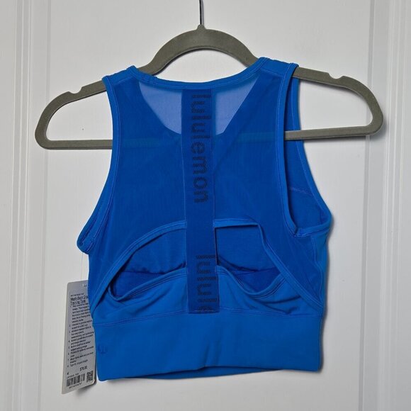 NWT Lululemon Mesh-Back Training Cropped Tank Top - 4 Poolside Blue - Picture 4 of 8